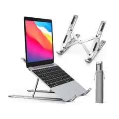 GENERICO - Soporte Aluminio Plegable Laptop Graduable Plateado