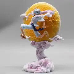 GENERICO - Figura Coleccionable Estilo Anime Guerrero con Fondo Lunar