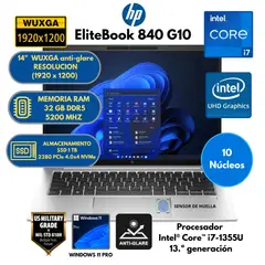 HP - Laptop Intel Core i7 ELITEBOOK 840 G10 RAM 32 GB SSD 1 TB 14" WUXGA Windows 11 PRO