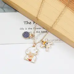 GENERICO - Collar Estilo Anime Dorado con Dijes Unicos Edición Especial