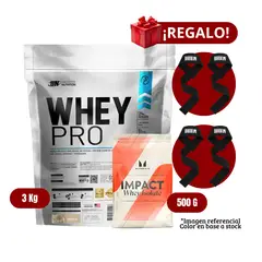 UNIVERSE NUTRITION - Proteína Whey Pro 3Kg Vainilla+MyProtein 500g+2 Straps
