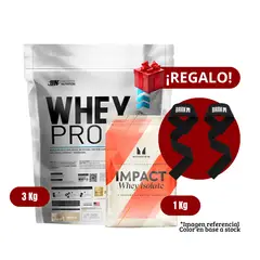 UNIVERSE NUTRITION - Proteína Whey Pro 3Kg Vainilla+MyProtein 1 Kg+Straps