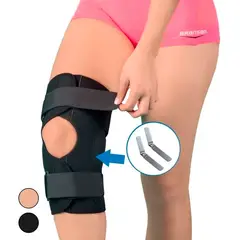 GENERICO - Rodillera Ortopédica Varilla Laterales Estabilizador Ajustable Talla L