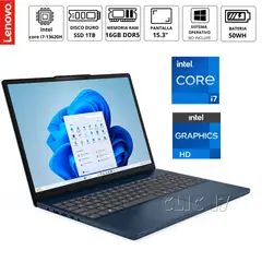 LENOVO - Laptop Core i7 13620H, IDEPAD SLIM 3 15IRH10, 15.3" WUXGA IPS 2449GHz, RAM 16GB DDR5, SSD 1TB