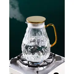SUMO - Set de Jarra 1.8 L + 4 tazas 400ml - Hecho de Vidrio Borosilicato - Resistente al fuego directo