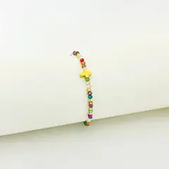 GENERICO - Pulsera Regulable Muranos y Acero Cruz - Heydi