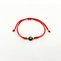 GENERICO - Pulsera de hilo y acero con ojo turco - Cloe