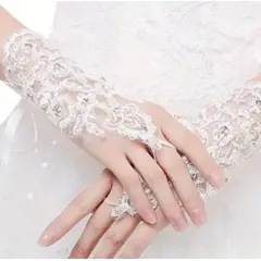 GENERICO - Guantes Blancos para Vestido de Fiesta Niña