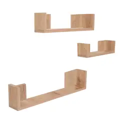 FMFURNITURE - Set X3 Repisas Decorativas De Mdp Y Melamina