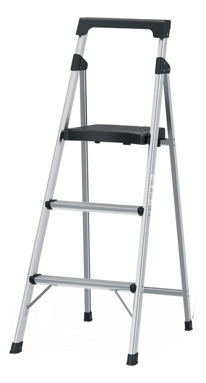 Escalera Tubular Plegable 3 Peldaños Aluminio