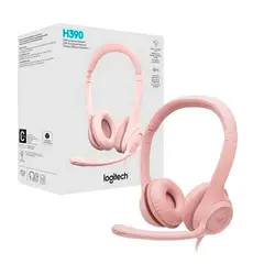 LOGITECH - AUDIFONO CON MICROF H390 USB NOISE CANCELLING ROSE