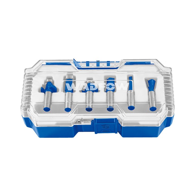 SET 6 FRESAS 6MM PARA ROUTER FRESADORA WADFOW WRKSR0106