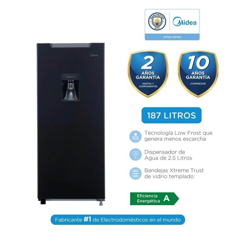 Refrigeradora 187L Top Freezer Single Door MDRD190ANLXW