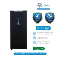 MIDEA - Refrigeradora 187L Top Freezer Single Door MDRD190ANLXW