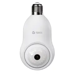 TEROS - Cámara foco inteligente TE-90604W, socket E27, 3 MP, luz LED 5W, Wi-Fi