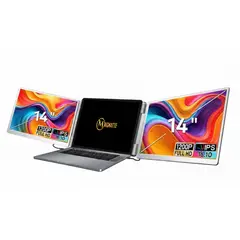 MAGNATTE - MONITOR PORTATIL Doble Pantalla Para Laptop LCD IPS 14" 60HZ Full hd
