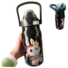 GENERICO - Toma Todo Botella 1 Litro con Asa Pico Térmico Tapa Rosca