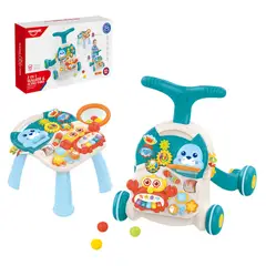 HUANGER - Andador y Mesa de Actividades 4 en 1 para Bebés Celeste