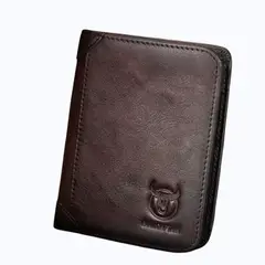 BULLCAPTAIN - - Billetera de Cuero QB-066-CF - Café