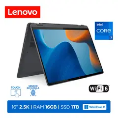 LENOVO - Convertible Ideapad Flex 5 16IAU7 Core i7-1255U 16GB 1TB 16 25K Touch Win 11H Storm Grey