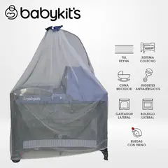 BABY KITS - Cuna Corral Mecedora Summer Azul