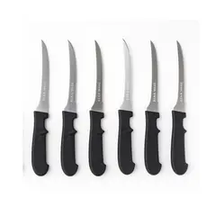 RENA WARE - Set de 6 Cuchillos con Mango Ergonómico Negro