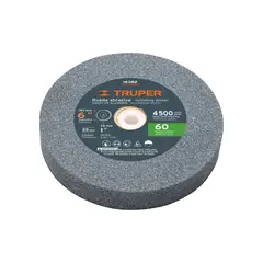 TRUPER - Piedra afilador 6"x25mm, para esmeril, óxido aluminio grano 60