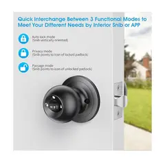 GENERICO - Cerradura inteligente con huellas dactilares AST