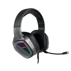 TEROS - Auriculares Gamer TE-8171N Estéreo con Micrófono Retráctil y Luces RGB