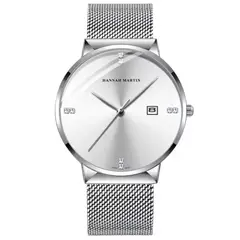 HANNAH MARTIN - RELOJ ORIGINAL - ELEGANTE Y CASUAL - PLATEADO HAN-90
