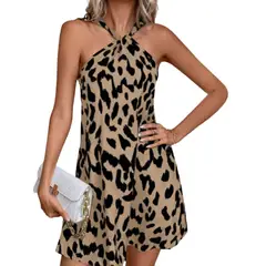 GENERICO - Vestido con tirantes ANIMAL PRINT de verano- primavera