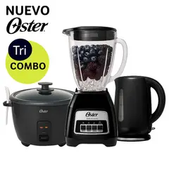 OSTER - Tri-Combo Licuadora BLSTKAG-BPB +Olla CKSTRCB10DFBLK + BVSTKT3101