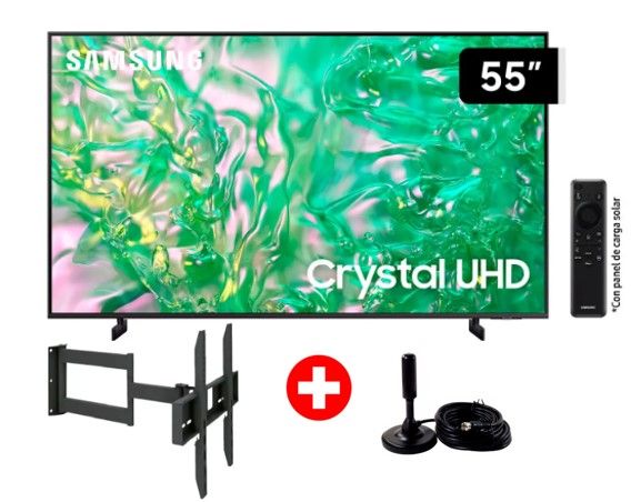 Televisor 55 Crystal Uhd 55Du8000 4k Tizen Os Smart+RACK+ANTENA