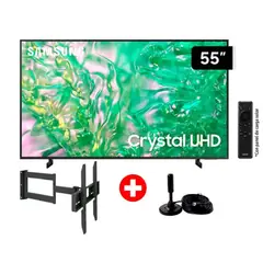 SAMSUNG - Televisor 55 Crystal Uhd 55Du8000 4k Tizen Os Smart+RACK+ANTENA