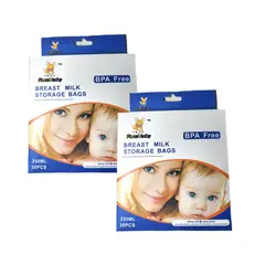 GENERICO - 2 Bolsas Almacenamiento de Leche Materna 30 unidades 250 ml