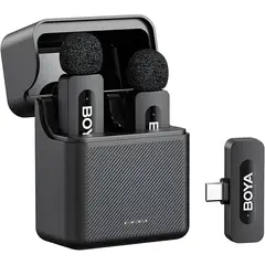 BOYA - Micrófono Inalámbrico BY-V30 USB-C Sonido Profesional Negro