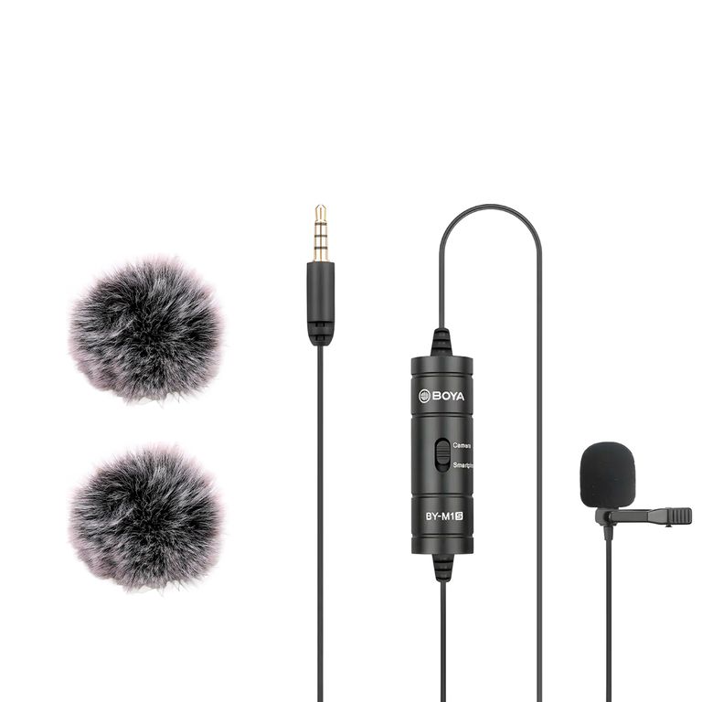 BY-M1S Micrófono Lavalier Alámbrico + Filtro Corta viento