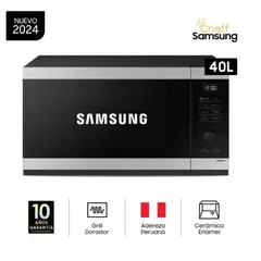 SAMSUNG - Horno Microondas 40L Acero Inoxidable Grill - MG40DG5524ATPE