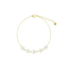 BALIQ - Pulsera Flores GoldenSilver