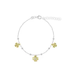 BALIQ - Pulsera Treboles Goldensilver