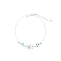 BALIQ - Pulsera Flor Plata 925
