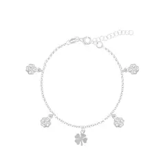 BALIQ - Pulsera Trébol Plata 925
