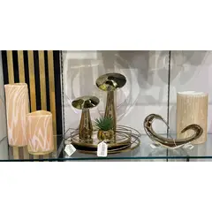 MAP DESIGN HOME - Adorno Hongo Decor 16x14x31 cm - Dorado