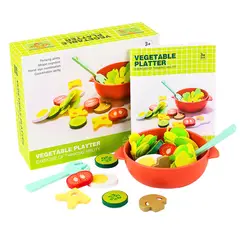 GENERICO - Set de Juguete de Madera de Cocina Ensalada