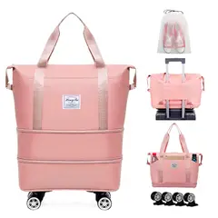 GENERICO - Bolso De Viaje Con Ruedas Maleta Expandible 2 Niveles