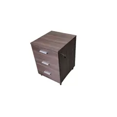 GENERICO - Cajonera De 3 Cajones Con Ruedas Y Chapa color Milan