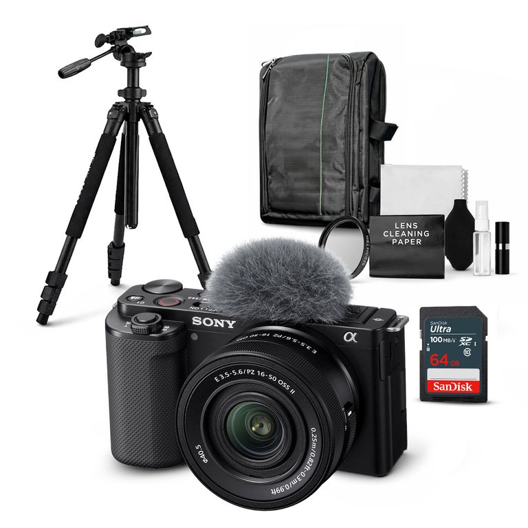 Cámara ZV-E10 Mirrorless + Lente 16-50mm f35-56 II + Kit Ultimate de Accesorios