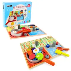 GENERICO - Set de Juguete Cocina de Madera con Puzle de Encaje