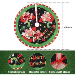 GENERICO - Falda para Árbol de Navidad Grinchmass 121 cm