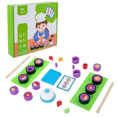 GENERICO - Set de Juego de Mesa de Sushi de Madera